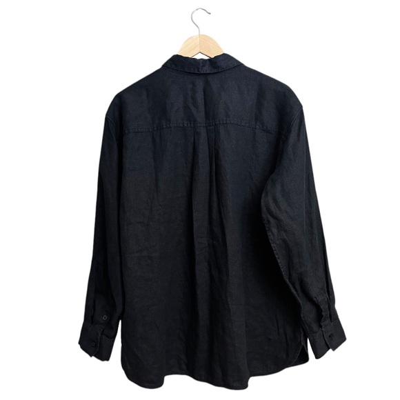 NWT Athleta Retreat Linen Long Sleeve Top Ankle Pants Two Piece Set Black - Picture 3 of 10